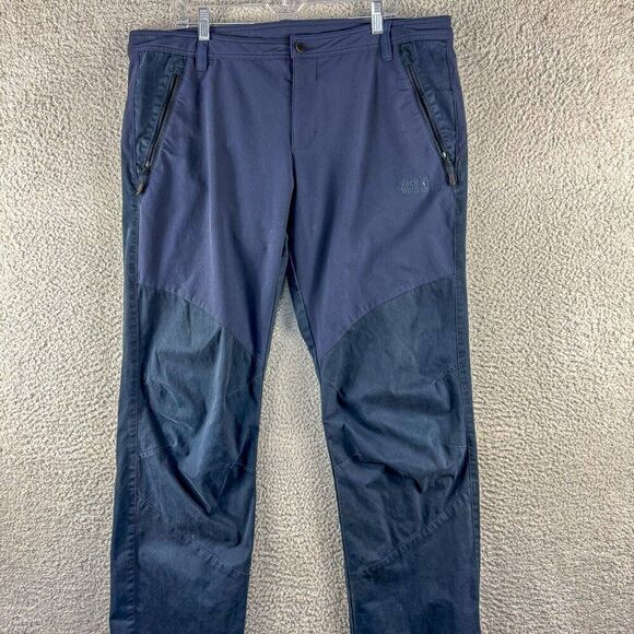 Jack Wolfskin‎ Mens Pants Mens XL Blue Fishing Hiking Outdoor Function 65 40X33 - Picture 1 of 16